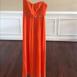 BCBG orange gown dress size 8